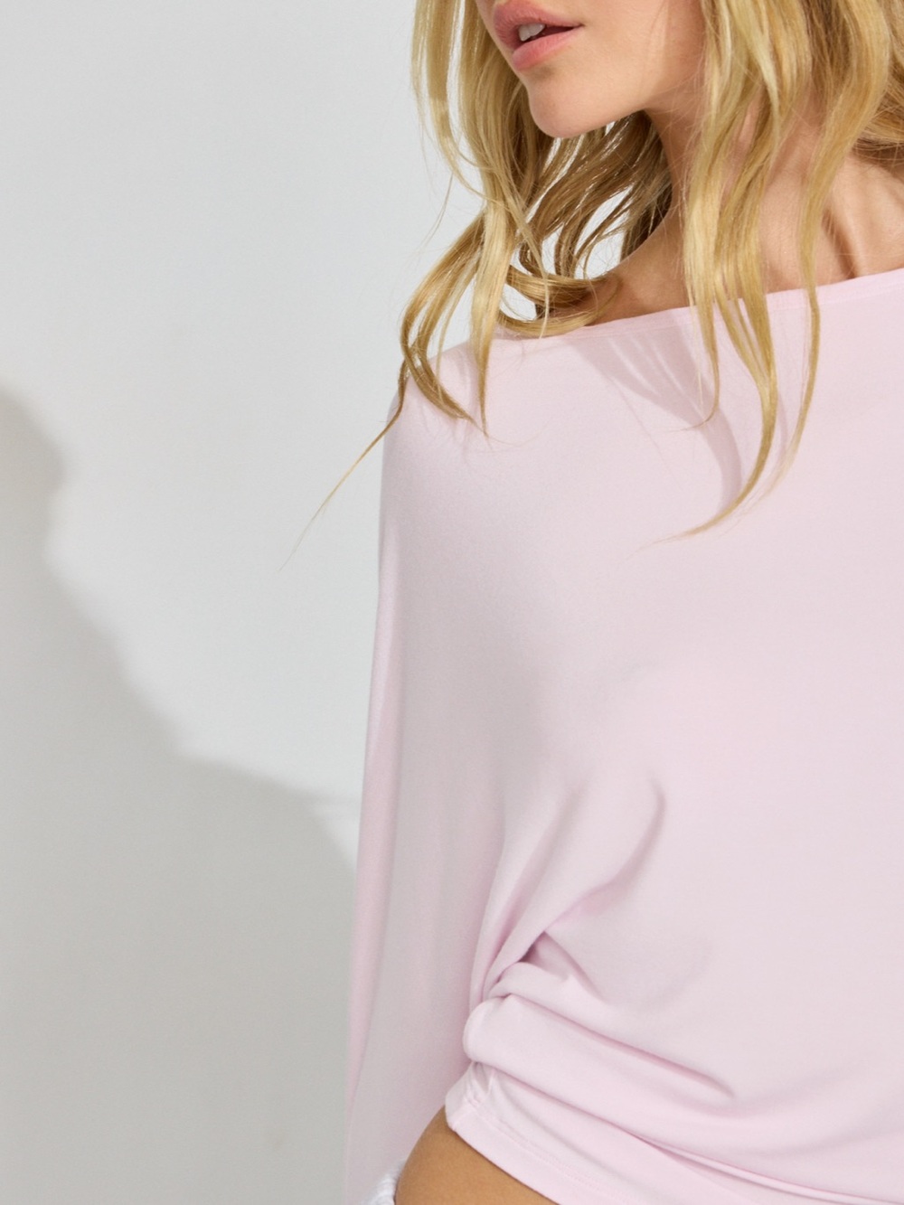 Light Pink Off-Shoulder Top